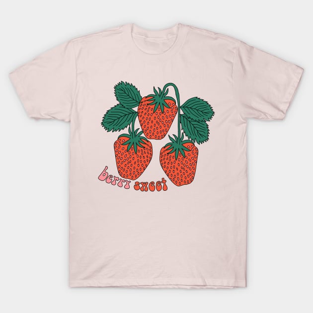 Berry sweet cute strawberries fruit T-Shirt by andrealauren